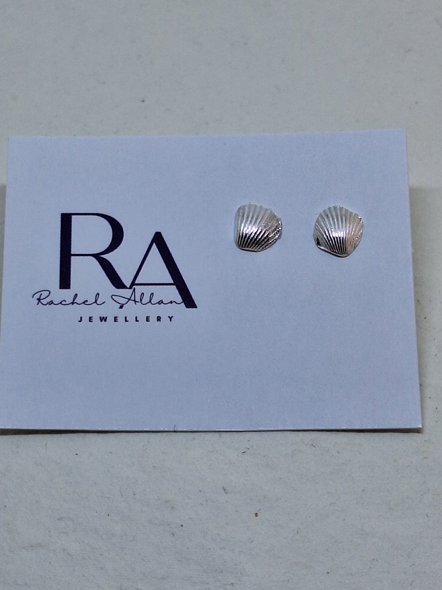 Cockle shell stud earrings