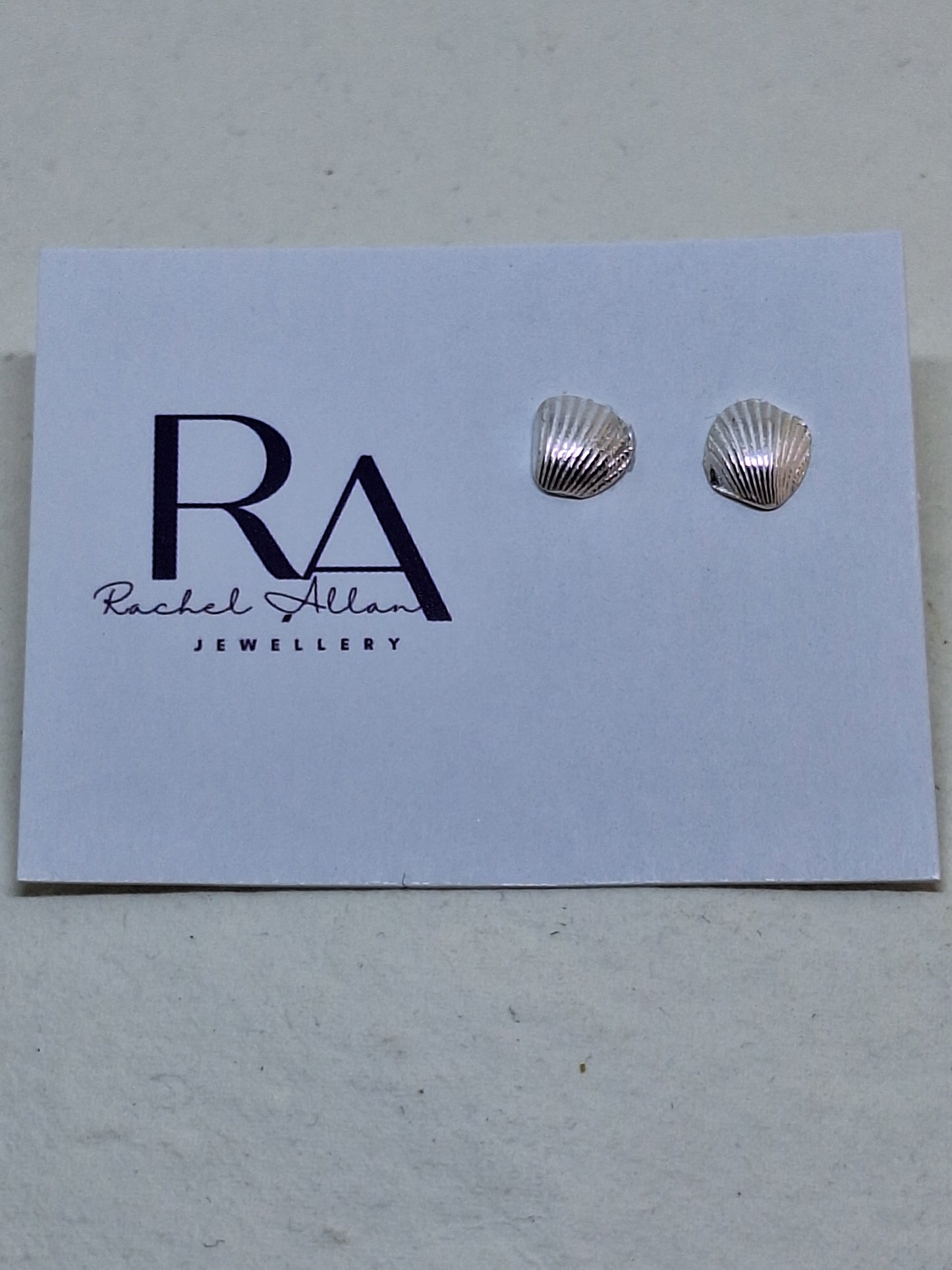 Cockle shell stud earrings