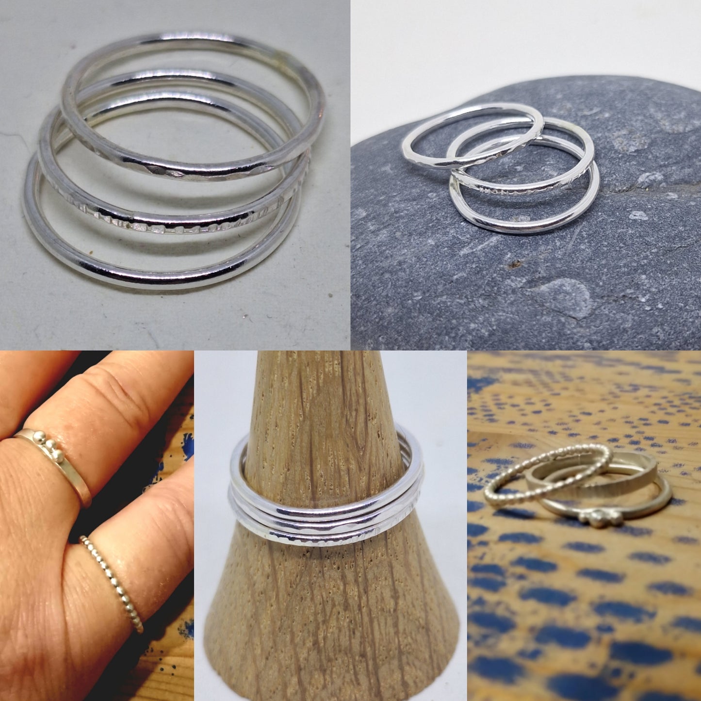 Silver stacker ring set workshop Wednesday 4th June 6pm - 9pm