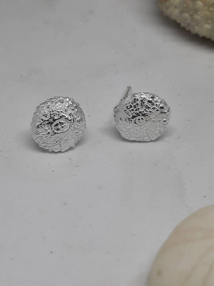 Sea urchin stud earrings